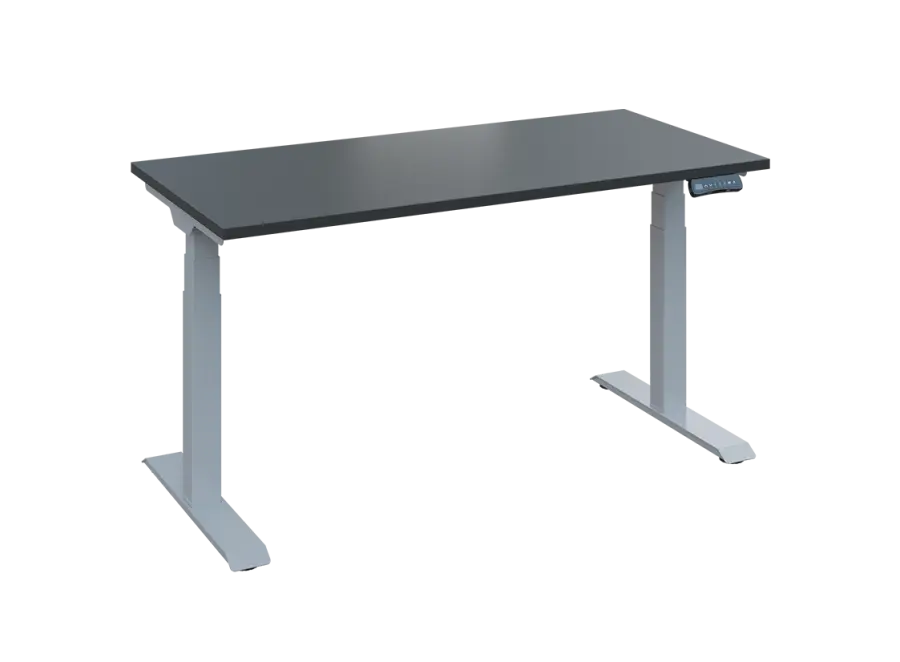 Fleximax 27-14 výškově nastavitelný stůl, kovová podnož stříbrná, deska 25 mm, široký 1400 mm, antracit